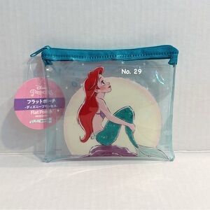 Ariel The Little Mermaid Teal Blue Transparent zipper top Bag